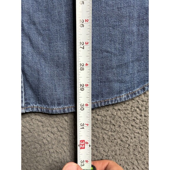 Vintage GAP Denim Shirt Mens Medium Blue Jean Long Sleeve Button Up Western Yoke - Picture 8 of 13
